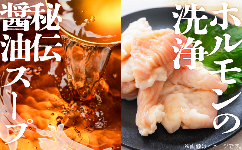 【創業28年】博多仕込み国産牛もつ使用 元祖もつ鍋ばーす 一鍋のフルコース（2〜3人前）（〆麺付き）【冷凍】　KN180-001