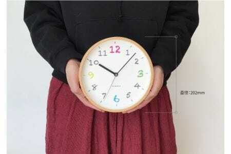 KATOMOKU Plywood clock km-85　木製掛け時計