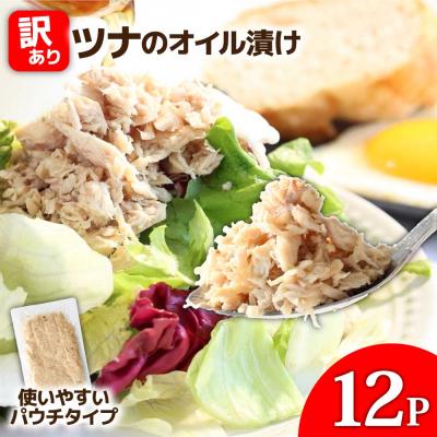 ふるさと納税 田野町 ★訳あり★ツナのオイル漬け 100g×12パック マグロ パウチ 常温 長期保存 田野町tano