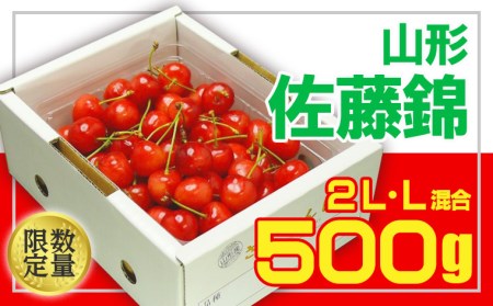 ★旬大粒★山形さくらんぼ 佐藤錦500ｇ☆2L・Lサイズ混合 バラ化粧箱詰 【令和8年産先行予約】FU20-064
