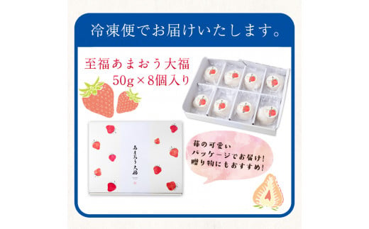 至福 あまおう 大福 8個セット 北九食品株式会社 《30日以内に出荷予定(土日祝除く)》---skr_fktkamaodai_30d_24_13500_8i---