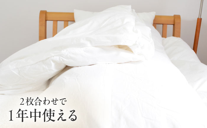 シングル ウォッシャブル2枚合わせ羽毛掛ふとん【エスプレ/超増量タイプ】 糸島市 / くじめ屋 [ADP023]