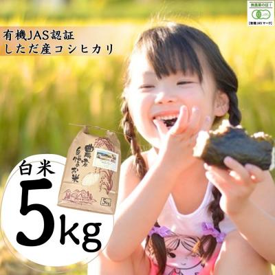 ふるさと納税 三条市 有機JAS認証 新潟県しただ産コシヒカリ5kg 白米 こしひかり 令和7年産【016S038】