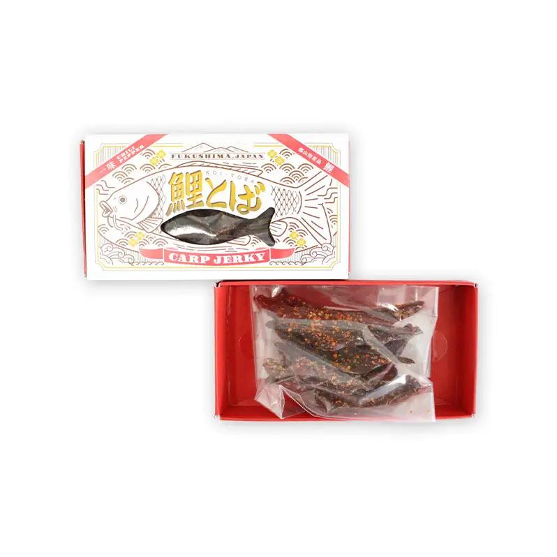 鯉とば 一味 5個箱 鯉 コイ おつまみ 珍味 一味唐辛子 ピリ辛 辛い 旨み 旨味 国産 日本産 福島県産 あっさり 養殖 薄切り 酒のアテ 酒肴 つまみ 魚 鯉食文化 日本酒 炙り ビール ギフト