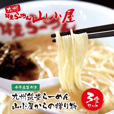 ふるさと納税 福智町 九州筑豊ラーメン 山小屋からの贈り物(ラーメン3食&amp;辛子高菜セット)