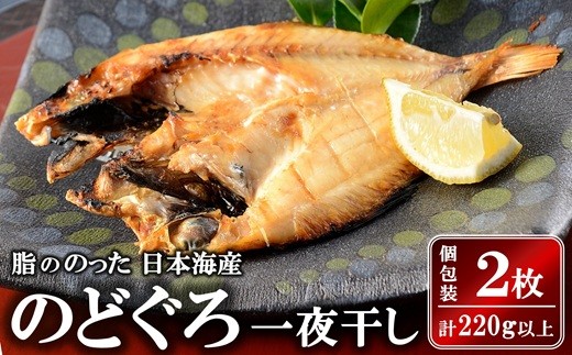 のどぐろ一夜干し いしり漬 脂ののった日本海産 2枚（計 220g以上）[Y0594]