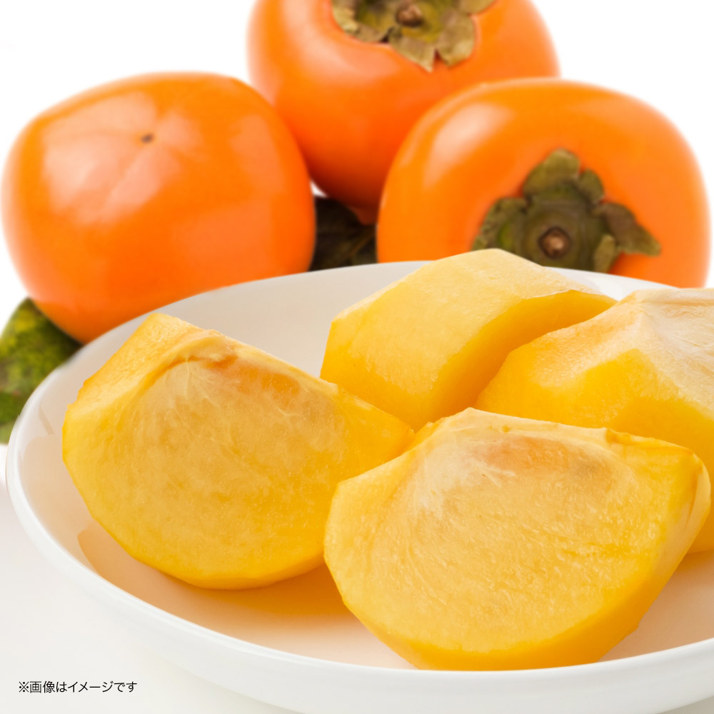 秋の贅沢、濃厚であま～い柿の新ブランド「秋王」(３玉入り)＜配送不可：北海道・沖縄・離島＞ 柿 フルーツ 秋の味覚 濃厚 甘い 贅沢 福岡県 八女市