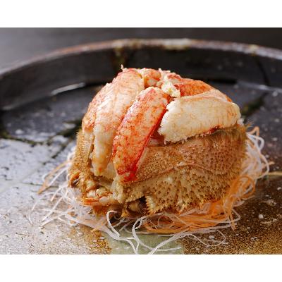 ふるさと納税 白老町 【浜ゆで】北海道産毛ガニ甲羅盛り1個(220g前後1個)