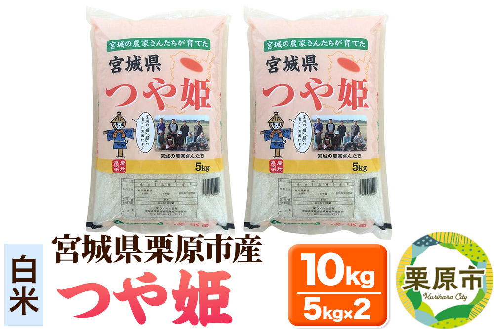 
【白米】令和6年産 つや姫 10kg(5kg×2袋) 宮城県栗原市産
