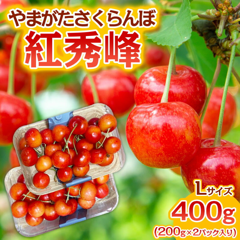 【ふるさと納税】やまがた さくらんぼ 紅秀峰 Lサイズ 400g(200g×2パック入り) 1箱【令和7年産先行予約】FS23-888 くだもの 果物 フルーツ 山形 山形県 山形市 2025年産