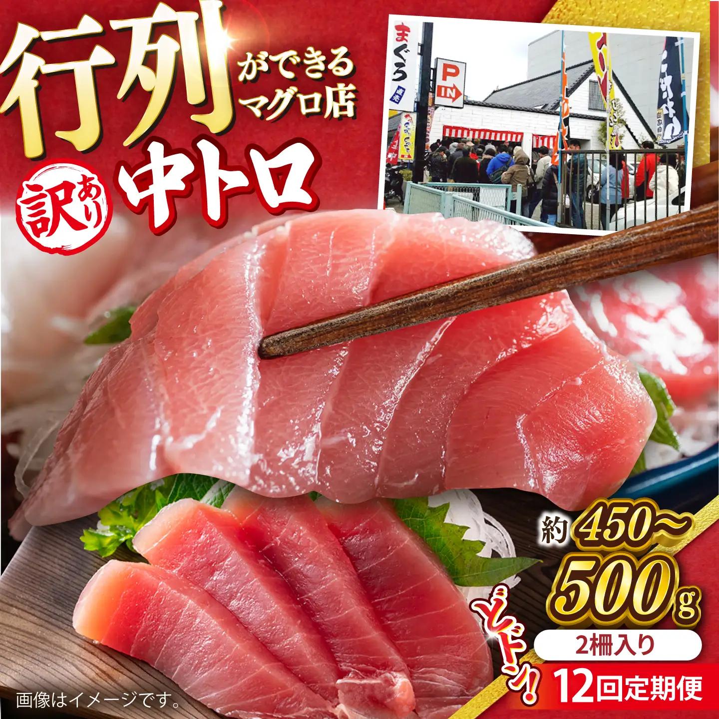 【全12回定期便】【訳あり】天然 まぐろ 中トロ メバチ （約450~500g（2柵入り））【まぐろまぐろまぐろまぐろまぐろまぐろまぐろ】[AKAK093]