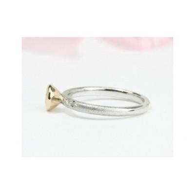 ふるさと納税 桜川市 ワンポイント腕に桜彫の0.30ctダイヤモンドリング (リングサイズ#13) |  | 02