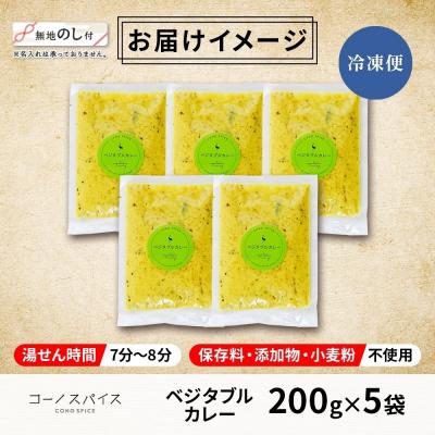 ふるさと納税 名古屋市 《無地熨斗》コーノスパイス ベジタブルカレー 200g×5パック |  | 03