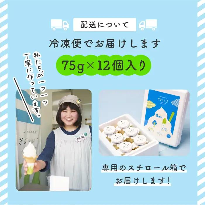 《2026年12月中旬以降順次発送》無添加にこだわったソフトクリーム！「きよミルク」12個入【あだたらのちち株式会社】