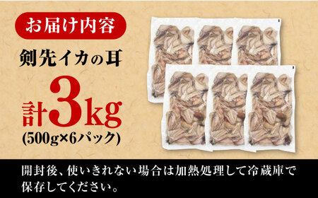 剣先いか の耳 3kg 《対馬市》【対馬地域商社】 シロイカ 新鮮 肉厚 海鮮 BBQ 天ぷら 魚介 おかず いか[WAC045] コダワリイカ・いか こだわりイカ・いか おすすめイカ・いか おススメ