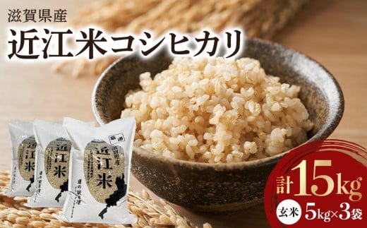 令和7年産　近江米コシヒカリ（玄米）5kg×3　計15kg