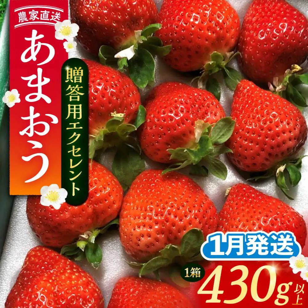 【先行予約】【1月発送】あまおう 贈答用 エクセレント 430g以上×1箱 VAB009 果物 あまおう