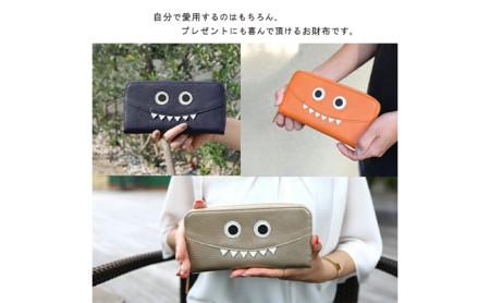 思わず誰かに見せたくなるモンスター長財布 ファッション小物 キャラクター  ネイビー
