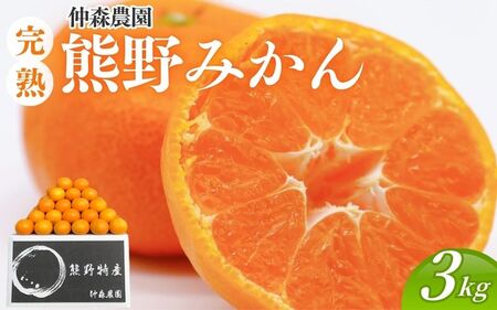 みかん 完熟熊野みかん 3kg【nkmr0009】