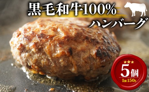 【6月発送】黒毛和牛 牛肉100% ハンバーグ 150g×5個 計750g 選べる 容量 無添加パン パン粉 冷凍 ハンバーグ 国産 牛肉 和牛 黒毛和牛 ハンバーグ 個包装 小分け 真空パック 肉汁 たっぷり 簡単調理 お弁当 おかず 惣菜 晩ごはん 贅沢 ギフト 贈答 大阪府 松原市
