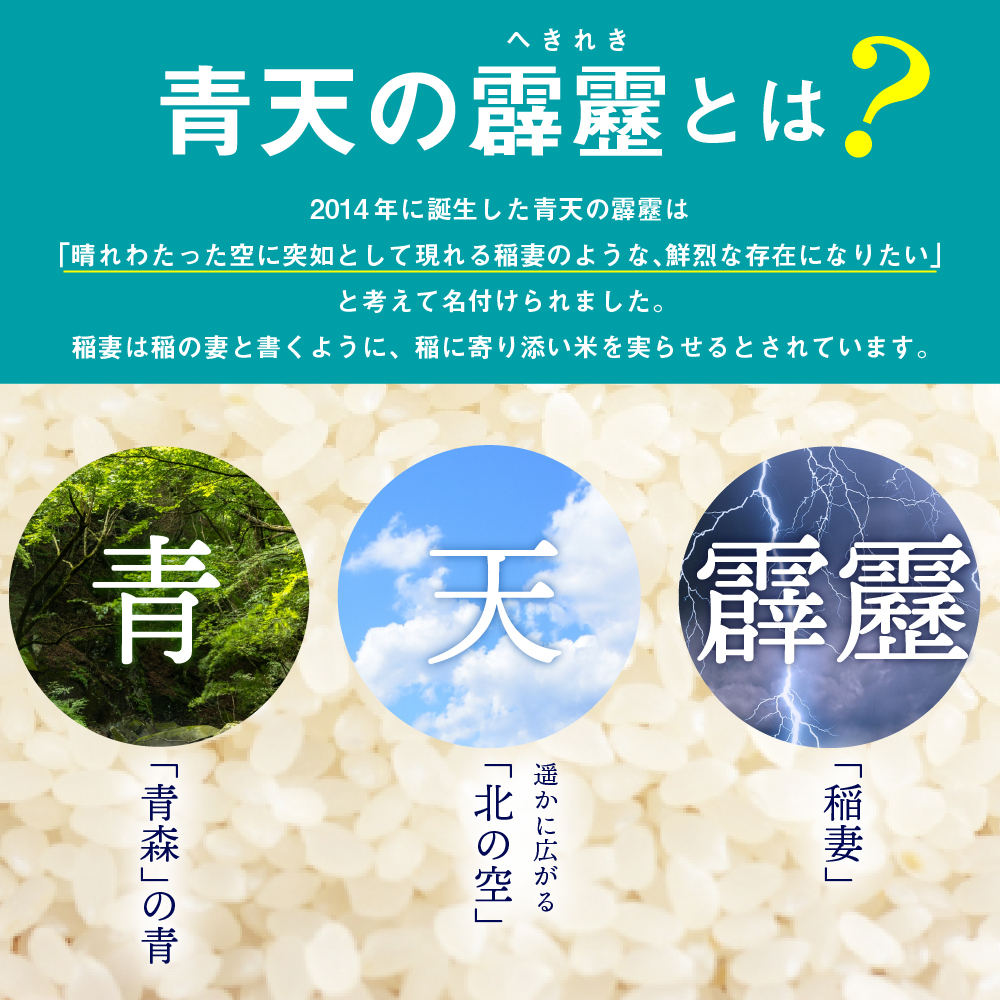 青天の霹靂5kg青森県産【特A 8年連続取得 】（精米）