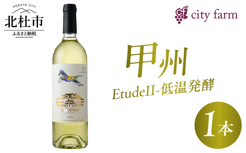 
                  甲州2025【EtudeII-低温発酵】1本　ワイン 白ワイン 数量限定 国産ワイン 山梨県産 ぶどう お酒 贈り物 母の日 父の日
                