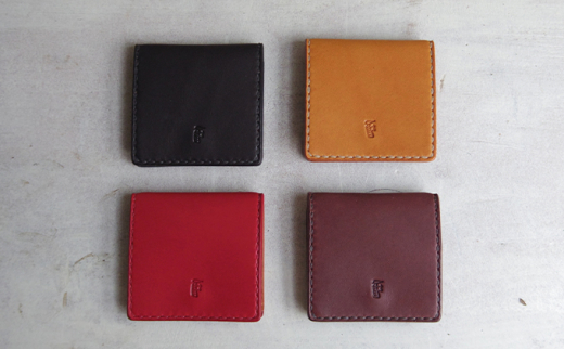 【坂田典子の革小物】てのひらサイズの革のコインケース（ブラック） [№5299-7004]0019