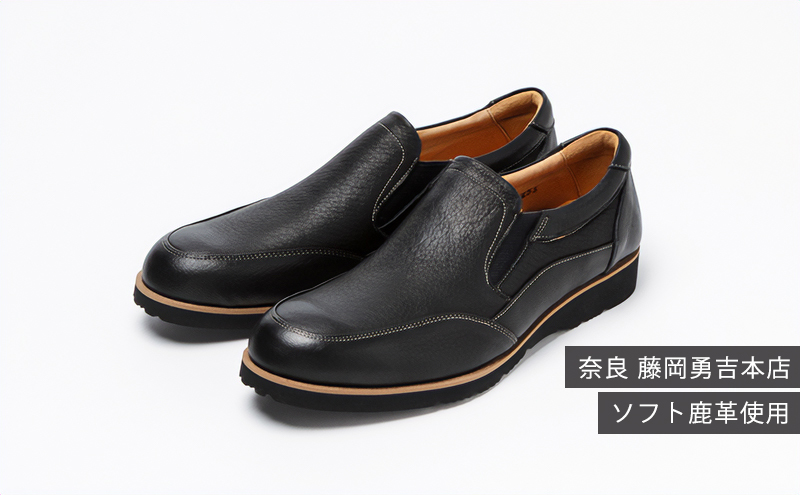 倭イズム ( ヤマトイズム ) 鹿革 シューズ 紳士靴 YA3302 （ ブラック ） 26.5ｃｍ