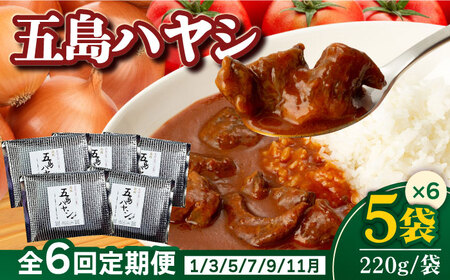 【6回定期便】【五島牛と五島産の食材を使用】こだわりの五島ハヤシ 5袋 五島市 / 出口さんご[PBK016]   ハヤシライス レトルト ブランド牛 五島牛 トマト たまねぎ 本格 お取り寄せ