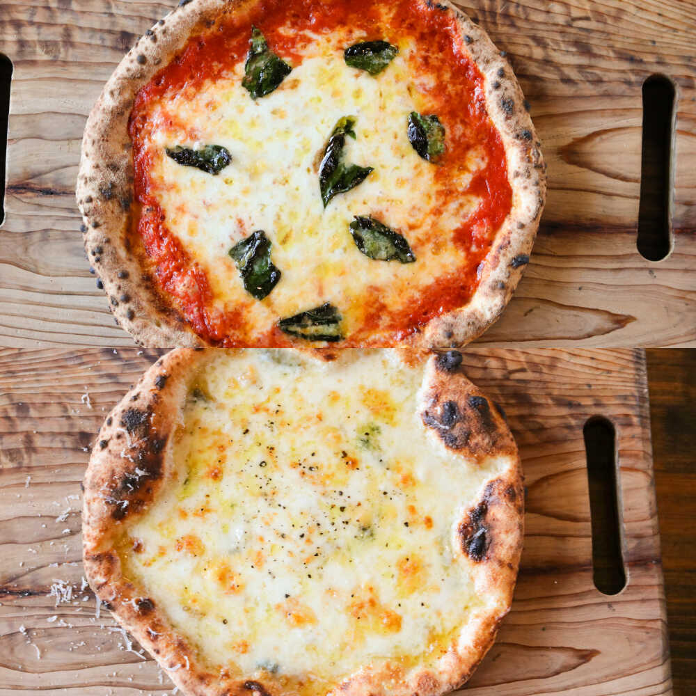 【ふるさと納税】【 ナポリピッツァ専門店 が作る 薪窯焼き 冷凍 ピッツァ セット 】王道 マルゲリータ ×2枚、贅沢 4種 の チーズ (はちみつ付)×1枚【堀川ピッツァ】[BHBV012]