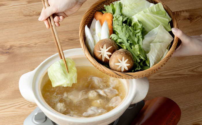 むなかた鶏使用　水炊き2人前 築上町 / 株式会社　海千 [ABEQ027]