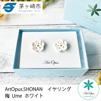 ふるさと納税 茅ヶ崎市 ArtOpus. イヤリング 梅 白 湘南 茅ヶ崎市 陶磁器 アートギフト