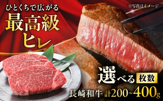 長崎和牛ヒレステーキ 約100g×3枚 計300g / ステーキ すてーき ヒレ ひれ ヒレ ヒレステーキ ヒレ肉 和牛 牛肉 肉 牛 / 大村市 / まるしん商会 [ACCD052]