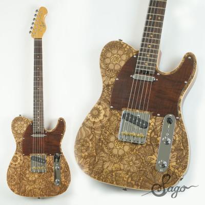 ふるさと納税 尼崎市 【エレキギター】Sago Classic Style T flower laser【テレキャスター】