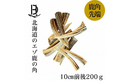 
鹿の角 枝先10cm前後200ｇセット アクセサリー用 北海道産 ハンドメイド クラフト材
