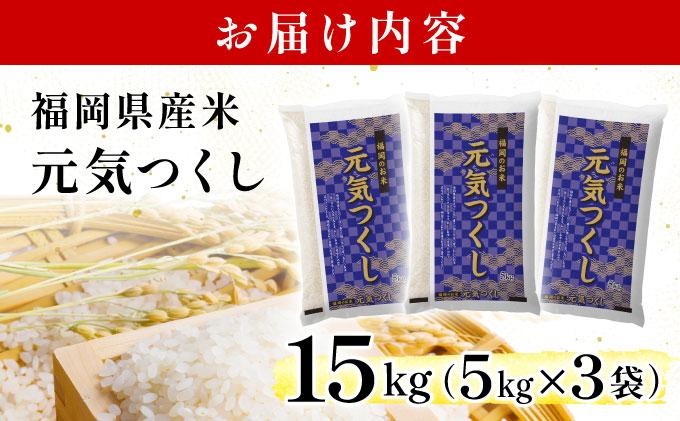 【最短7営業日以内発送】福岡県産米 元気つくし 15kg 令和7年産 ※北海道・沖縄・離島は配送不可【精米 7年産 国産 福岡県産 お米 ブランド米 15kg げんきつくし】 CY013