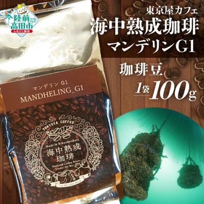 ふるさと納税 陸前高田市 海中熟成珈琲 マンデリンG1 珈琲豆 100g×1袋 コーヒー 珈琲 豆 酸味 飲料 東京屋カフェ