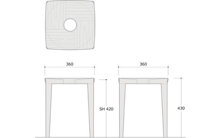 No.510 【家具蔵】スツールエミネント チェリー材