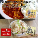 【ふるさと納税】たけのこカレー1人前×3個 たけのこごはんの素3合×3個 合計6個セット｜丸森自慢のたけのこ 具材ゴロゴロ レトルト食品 パウチ 炊き込みご飯 炊込み 手軽 筍 ご飯 人気 簡単 常温保存