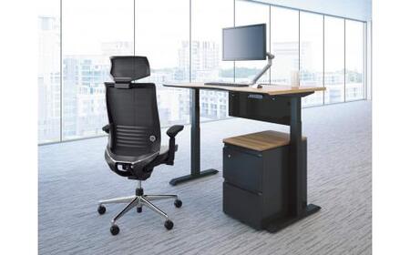 Mbh2_コクヨチェアー　ベゼル(ソフトグレー)／ヘッドレスト／カーペット用（Wキャスター）／在宅ワーク・テレワークにお勧めの椅子