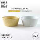 【ふるさと納税】【波佐見焼】PATTERNED BOWL ペア 2点セット yellow + morning mist【BIRDS’ WORDS】 [CF059]