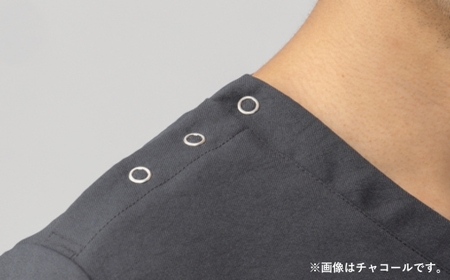 レピウスの白衣 【メンズ】スクラブ リンクル / ネーム刺繍付き (カラー：ネイビー、サイズ：L)_0113-016-T05-3-3