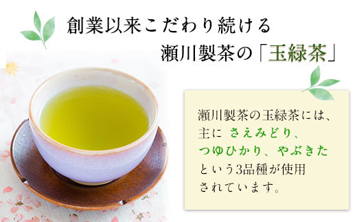 玉緑茶(たまりょくちゃ)「一番茶」 100g×5本  大津町産  瀬川製茶《60日以内に出荷予定(土日祝除く)》---so_sgwtam_60d_20_12000_500g---