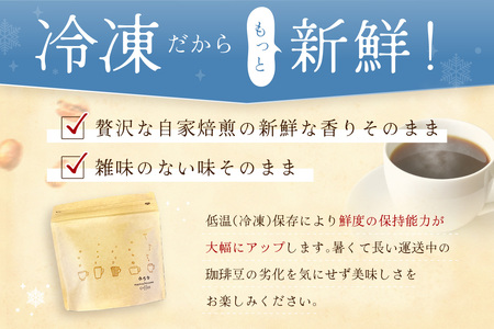 【冷凍発送】さらに鮮度にこだわった自家焙煎珈琲（170g×8袋）飲料 コーヒー 珈琲 自家焙煎 鮮度 オフィス テレワーク 小分け 単一産地 香 こだわり バレンタイン ホワイトデー 【023_193