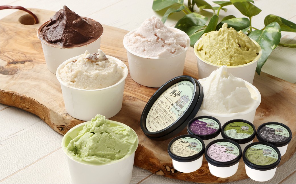 
            ジェラート 6個セット アイス 90ml 6種 各1個 ミルク いちごミルク ピスタチオ チョコ 抹茶 ラムレーズン 詰め合わせ 食べ比べ 岡山県 倉敷市
          