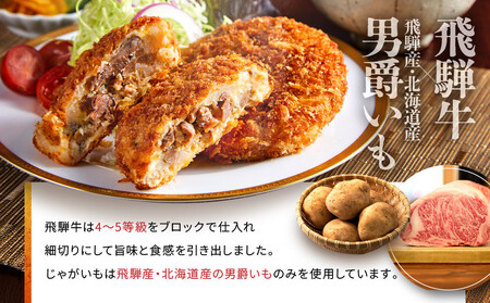 プレミアムひだコロッケ 飛騨牛コロッケ（120g×5個）| 大きめ 飛騨牛 コロッケ レンジ 揚げ調理済 おいしい 飛騨高山 FU008