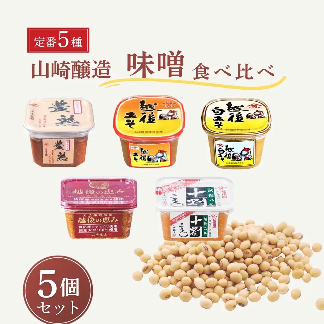 山崎醸造 定番味噌 食べ比べ5個セット