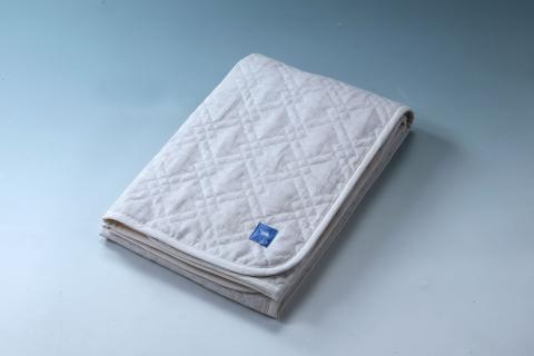 【涼しくてぐっすり！】リネンガーゼ綿わた敷パッド（亜麻色）ダブルサイズ_【G0459】