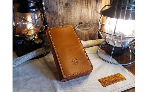 【レビューキャンペーン】ウォレット BB（ライトブラウン）　【本革 牛革 財布 ミニ財布  サイフ 手縫い 雑貨 おしゃれ オリジナル レザー職人 手縫い フウネレザーファクトリー】