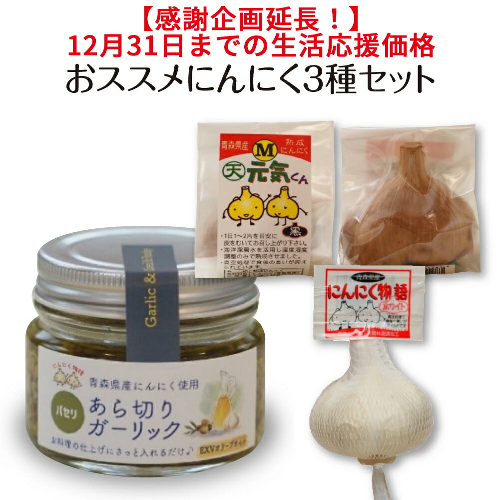 【ふるさと納税】【感謝企画9月キャンペーン】おススメにんにく3種セット　【02402-0491】